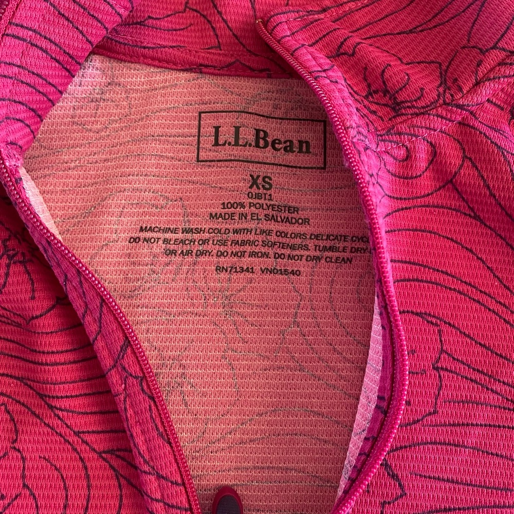 L.L. Bean Pink Patterned Pullover - image 2